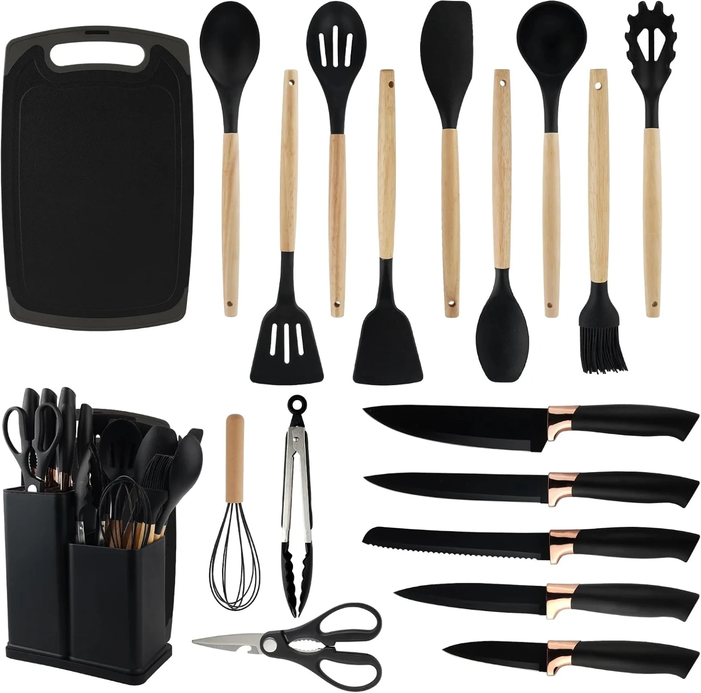 15-Piece Kitchen Knife and Utensil Set with Block - photo 3