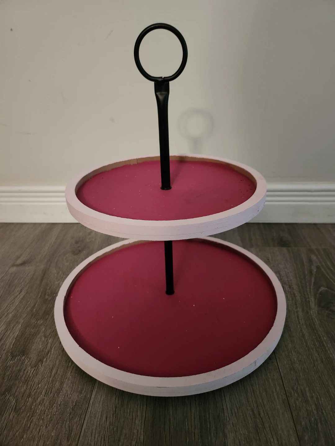 Pink wooden stand