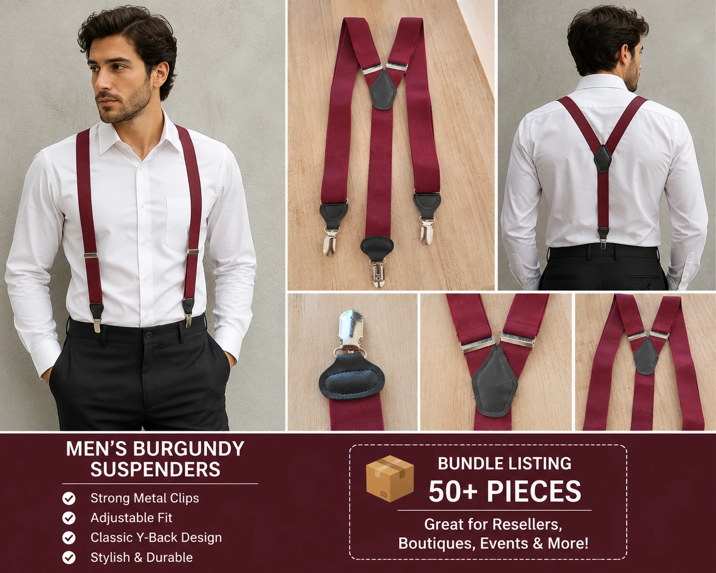 Jeffrey Banks White and red  Suspenders - photo 4
