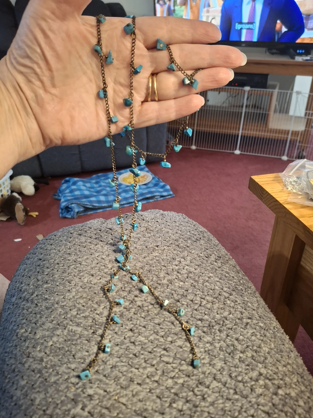 Turquoise Chip Necklace - photo 4