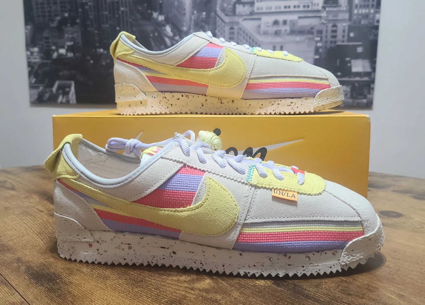 Nike Cortez Union LA "Lemon Frost" Sneakers Men's Size 9.5 US - photo 4
