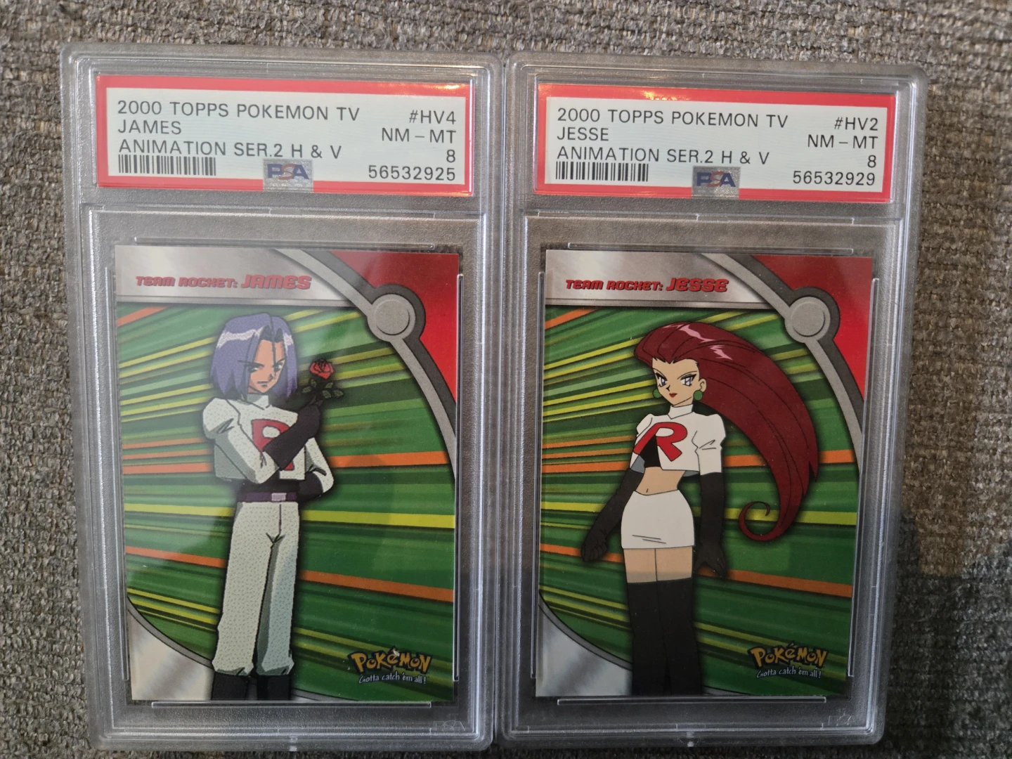Topps Pokemon TV James & Jesse PSA 8