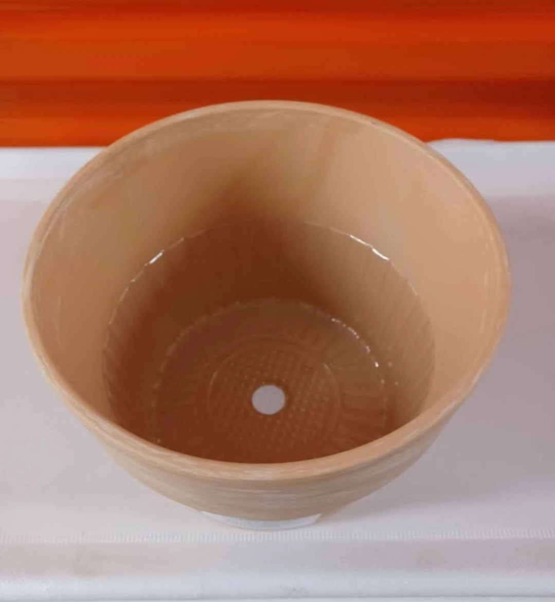 6” Round Marbled Terracotta Clay Planter Flower Pot - photo 2