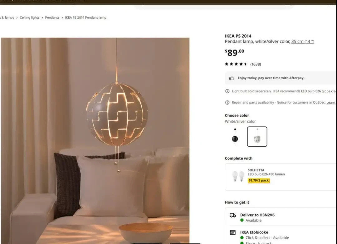 IKEA PS 2014 Pendant Lamp White - photo 3