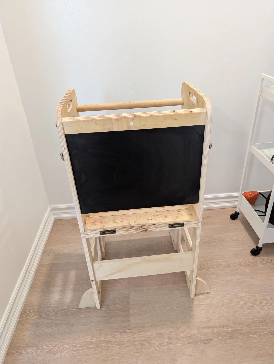 Wooden Learning Tower with Chalkboard