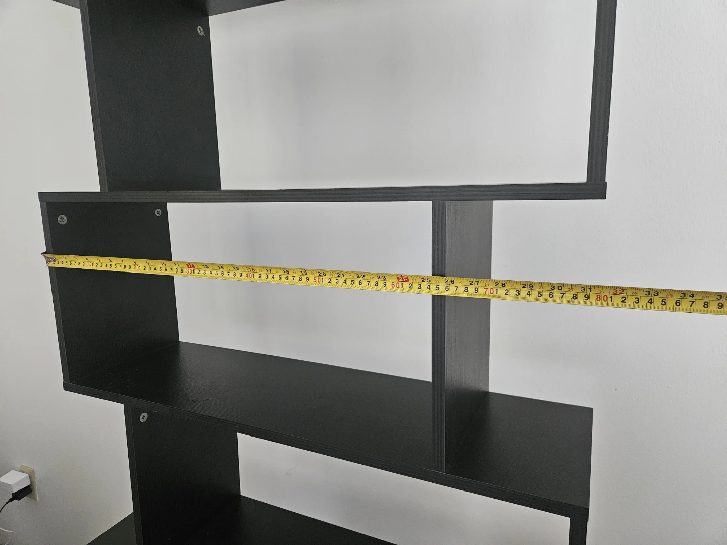 Modern Black Zig Zag Bookshelf - photo 2