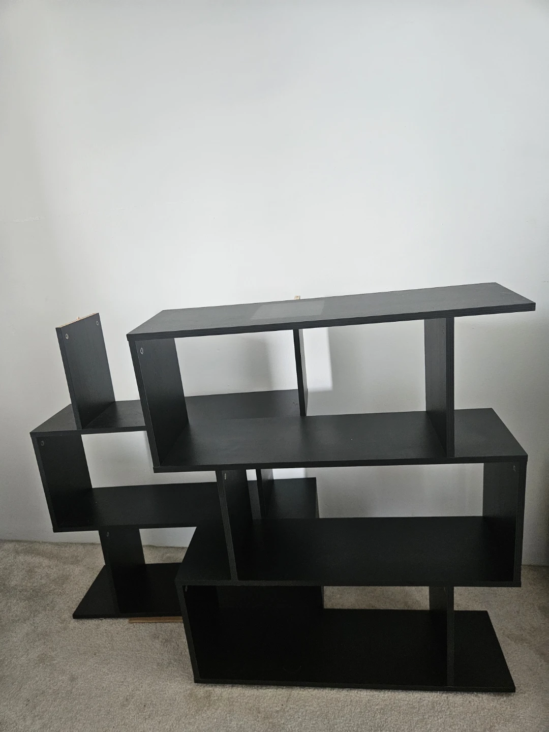 Modern Black Zig Zag Bookshelf - photo 5