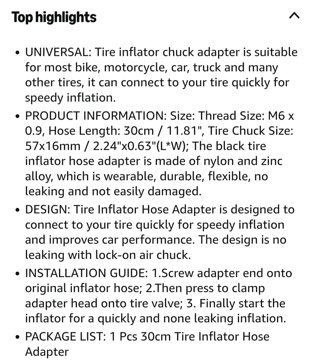 Tire inflator extension hose - photo 4