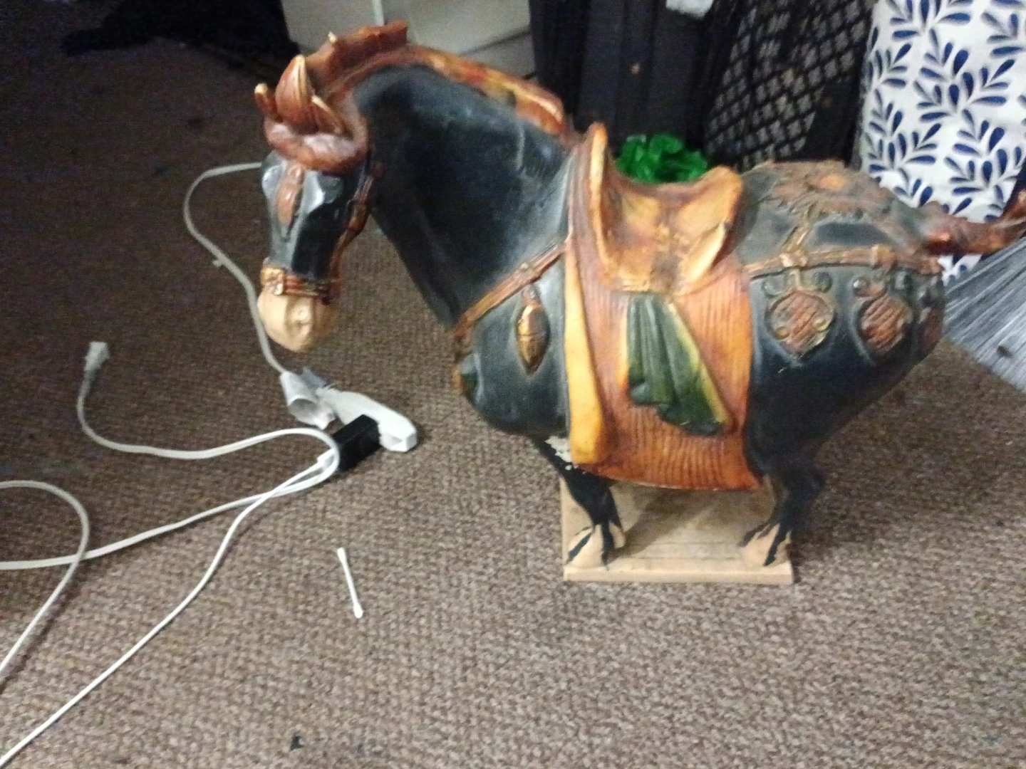 Vintage Ceramic Tang Dynasty Style Horse Statue
