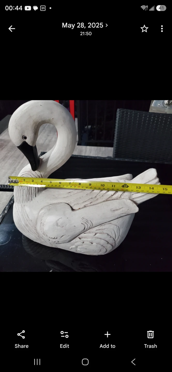 White Swan Garden Statue - photo 3