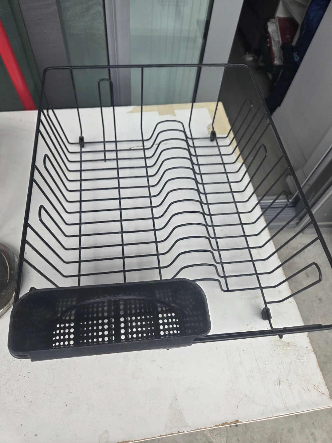 Black Dish Drying Rack with Cutlery Holder - photo 2