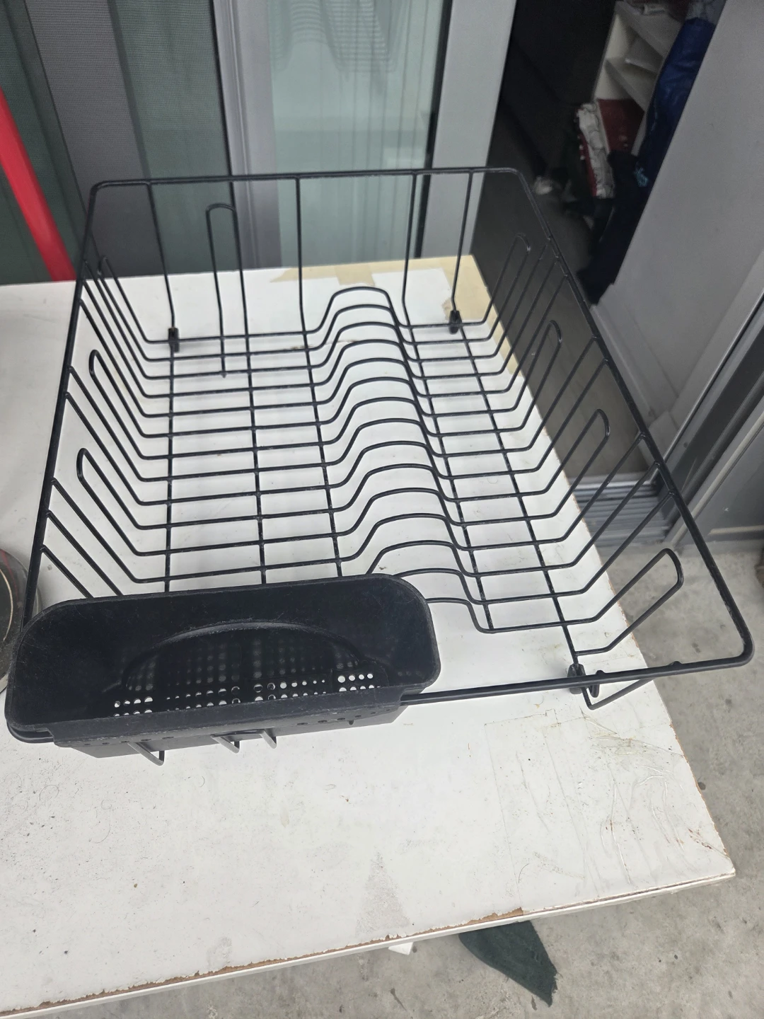 Black Dish Drying Rack with Cutlery Holder - photo 3