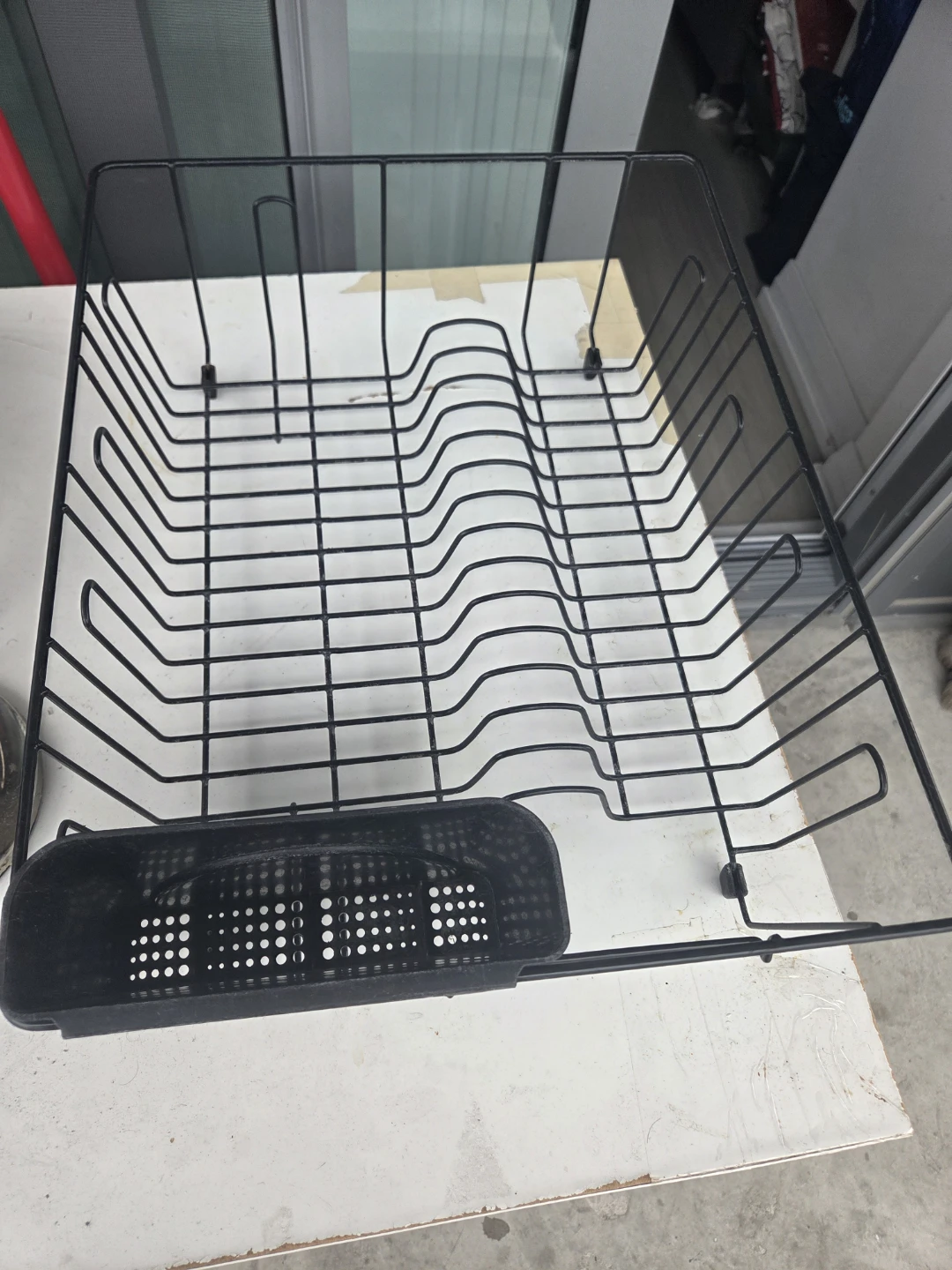 Black Dish Drying Rack with Cutlery Holder - photo 4
