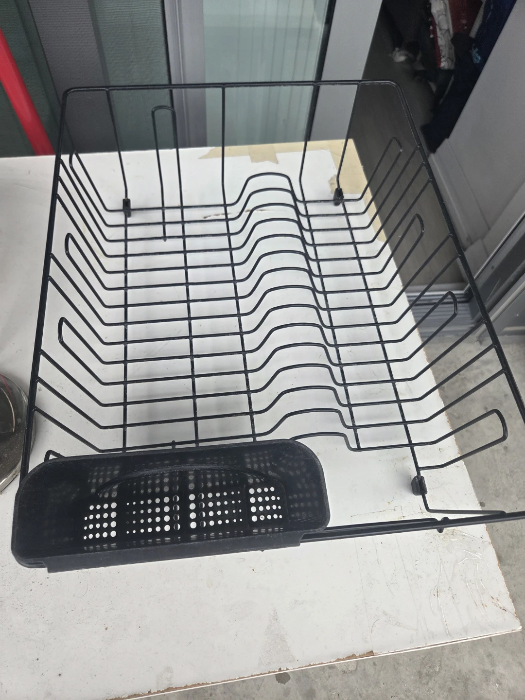 Black Dish Drying Rack with Cutlery Holder - photo 5