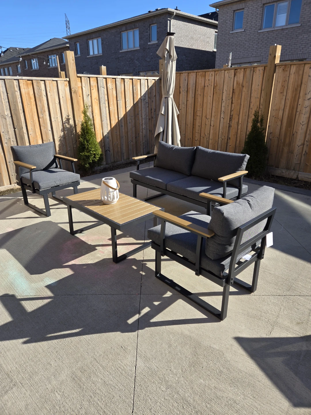 Warehouse sale Outdoor aluminum Furniture Set - photo 2