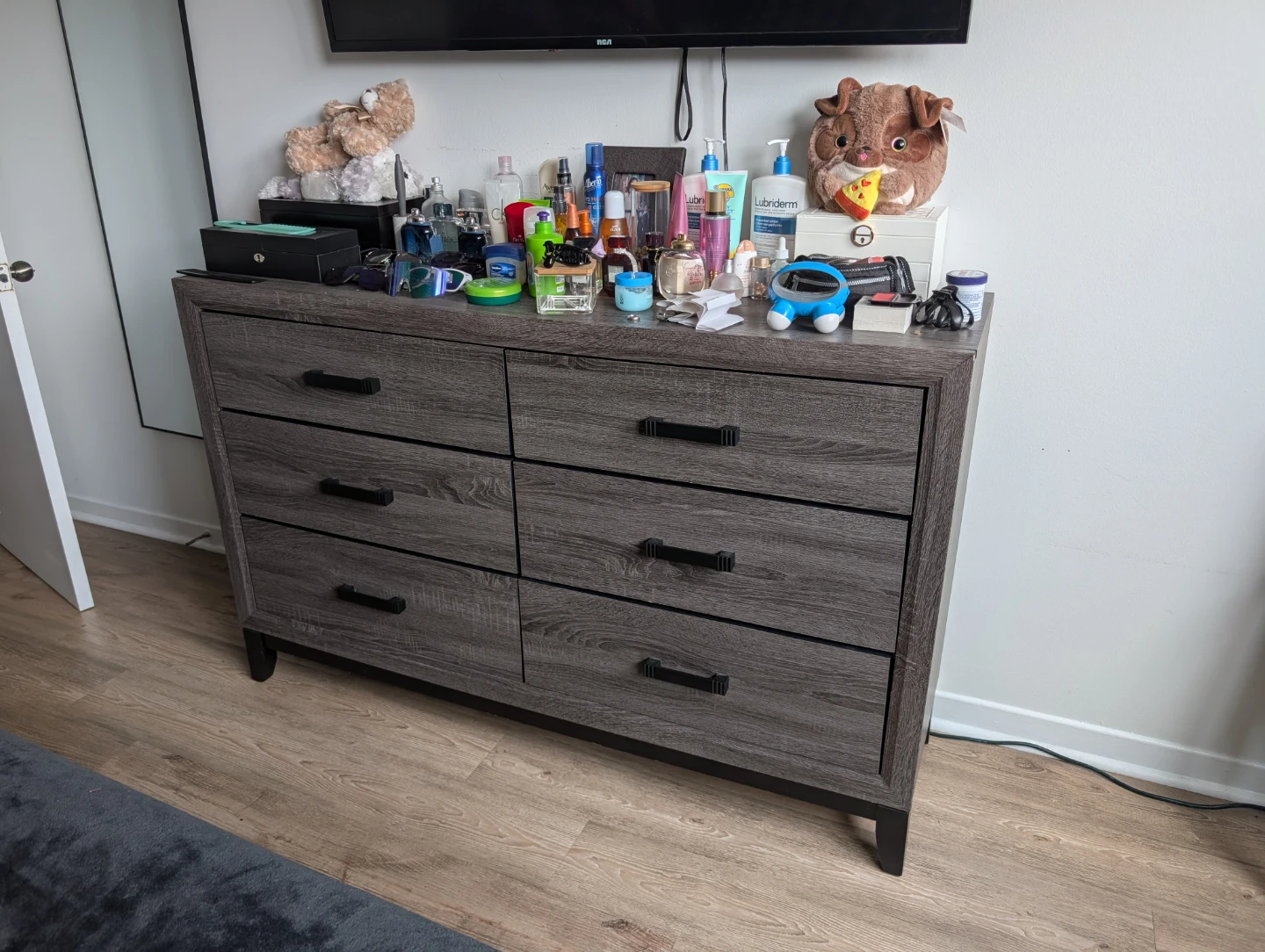 Grey Wood Dresser