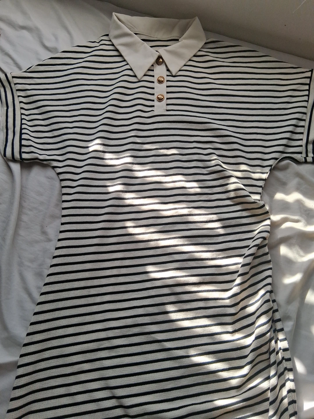Striped Collared Polo Dress