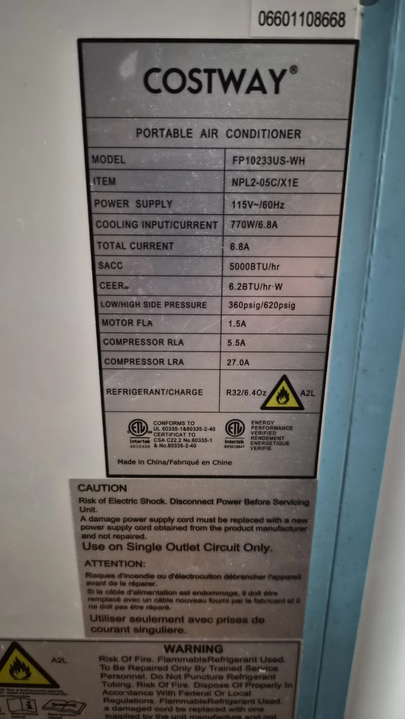 Costway Portable Air Conditioner