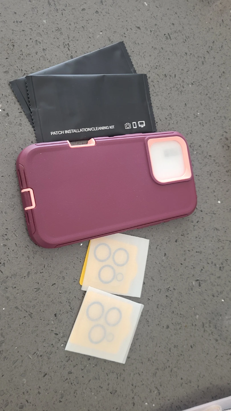 iPhone 16 ProMax Case with Screen Protectors - Red/Pink - photo 2