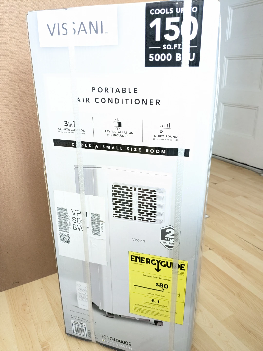 3 in 1 Vissani 5,000Btu PORTABLE Window AC Unit