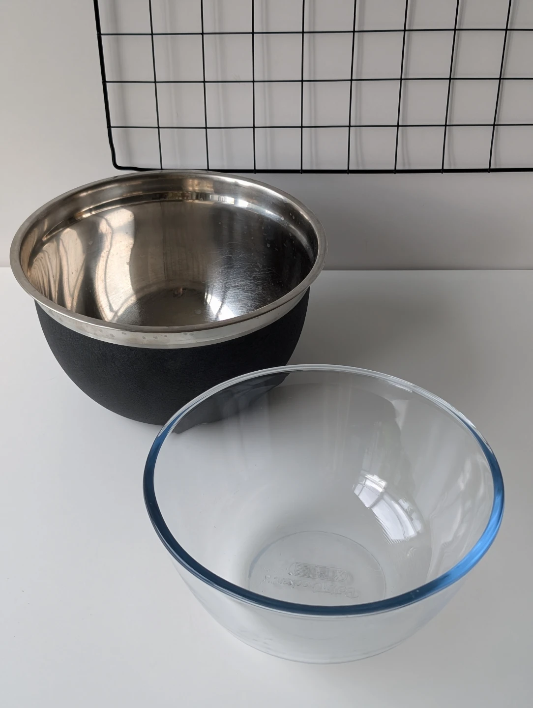 Mixing Bowls - Stainless Steel and Glass