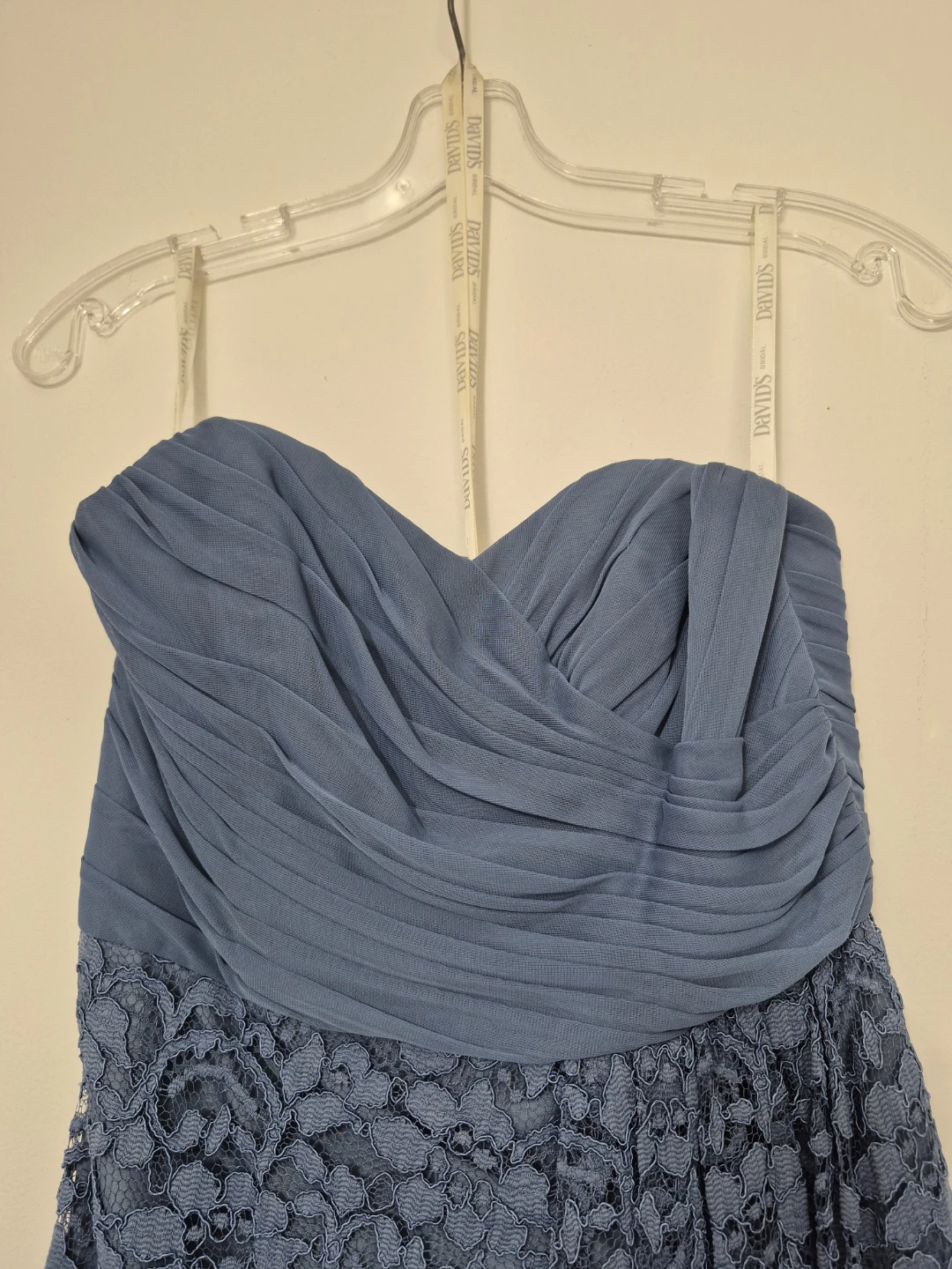 Davids Bridal Blue Lace Strapless Dress - photo 2