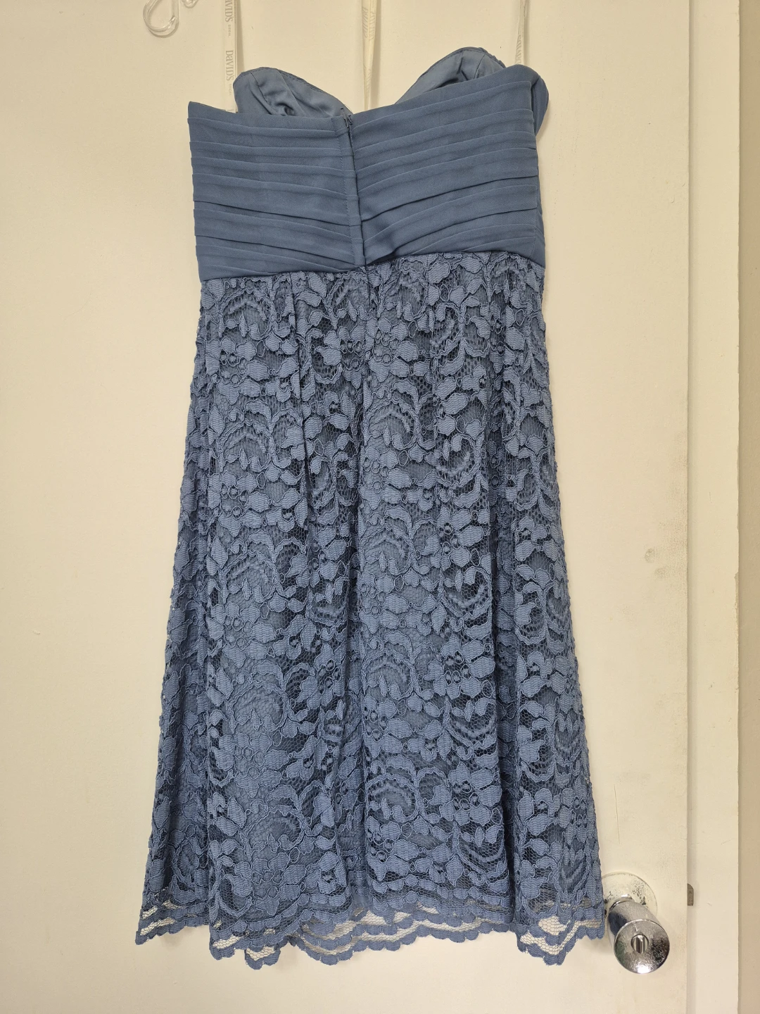 Davids Bridal Blue Lace Strapless Dress - photo 3