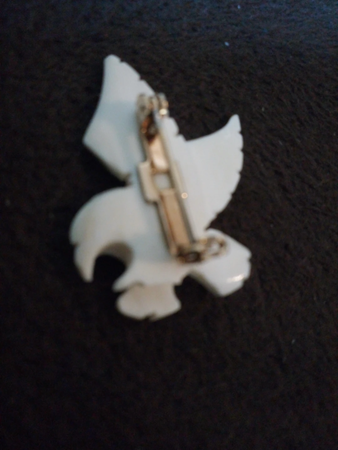 Carved Mammoth Ivory Eagle Brooch - photo 2