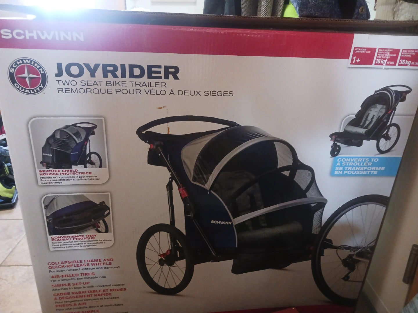 Schwinn Joyrider Two Seat Bike Trailer - photo 2