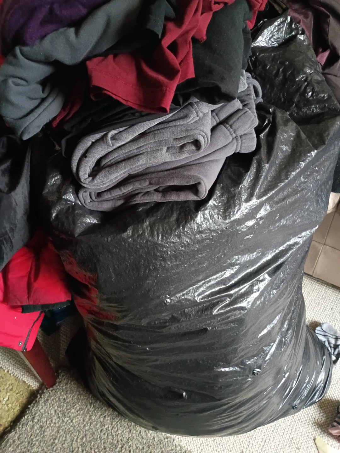 Bag of assorted clothing