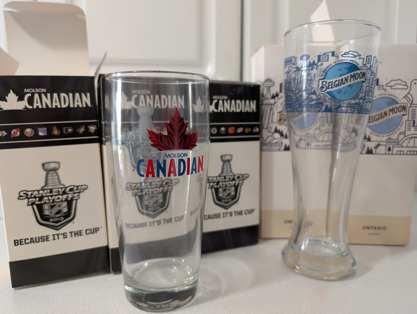 Molson Canadian Stanley Cup Playoffs 2013 Beer Glasses (2)