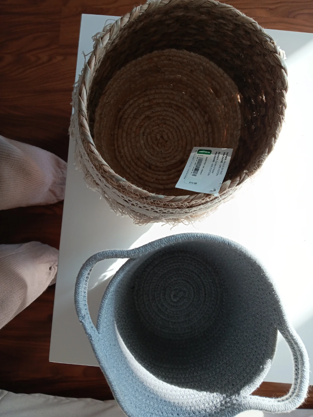 Moving Out sale-Decorative Baskets - Corn Straw & Macrame