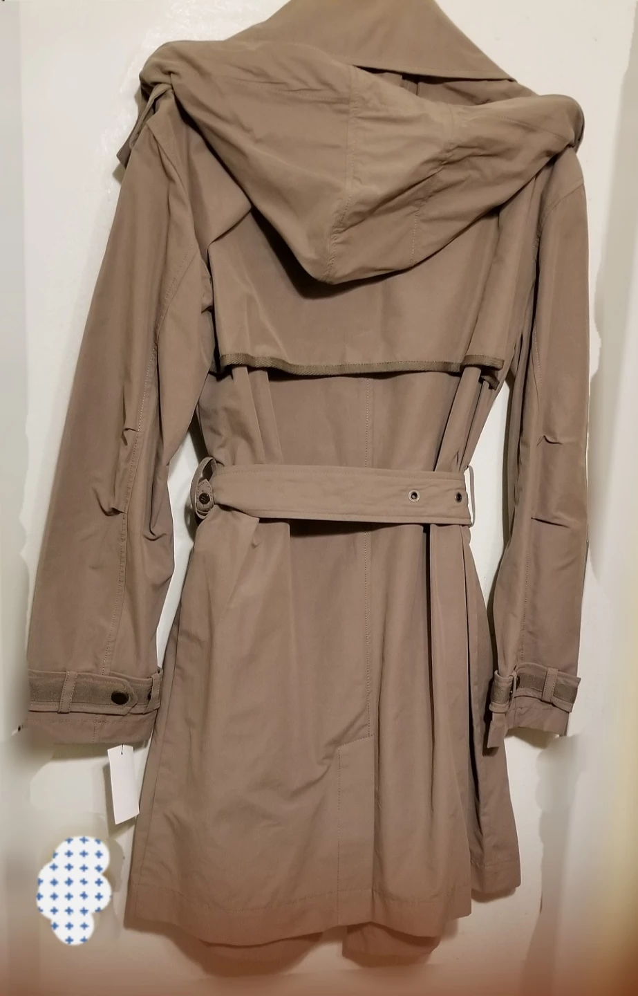 NWT Women's Marc New York Hooded Brwon Trench Coat ⚽ - photo 5