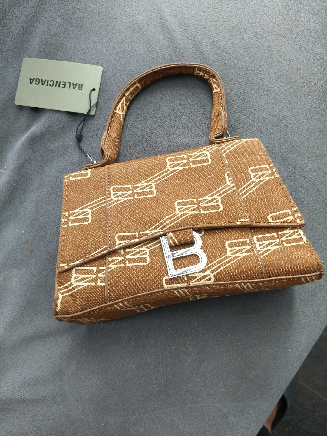 Balenciaga Brown Monogram Shoulder Bag
