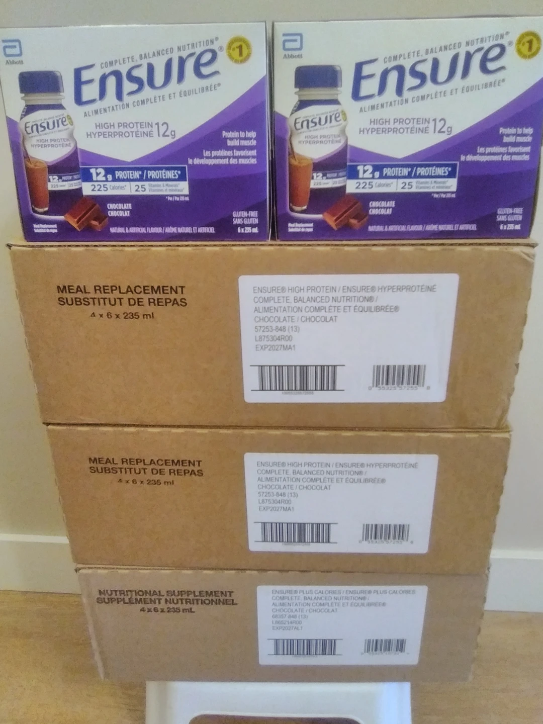 Ensure High protein, Chocolate: Only $30/case( 24 Bottles)