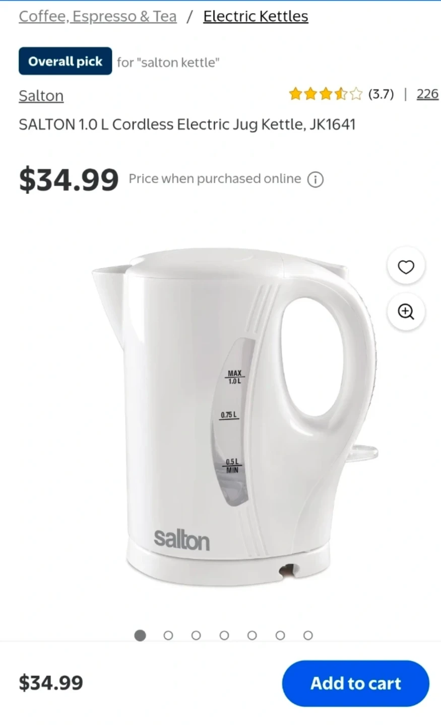 Brand new - Salton Electric Jug Kettle 1 Litre - photo 3