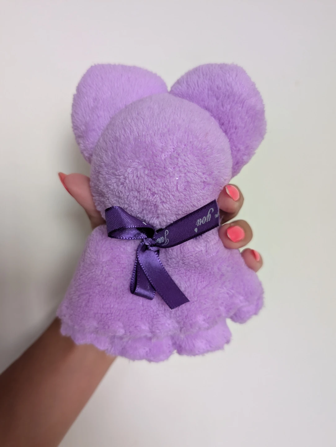 Purple Fluffy Hand Towel