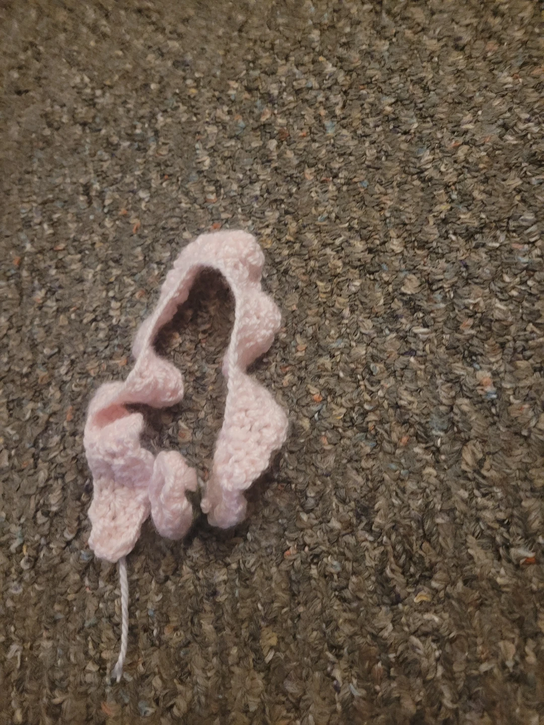 Handmade Pink Crochet Cat Collar - photo 2
