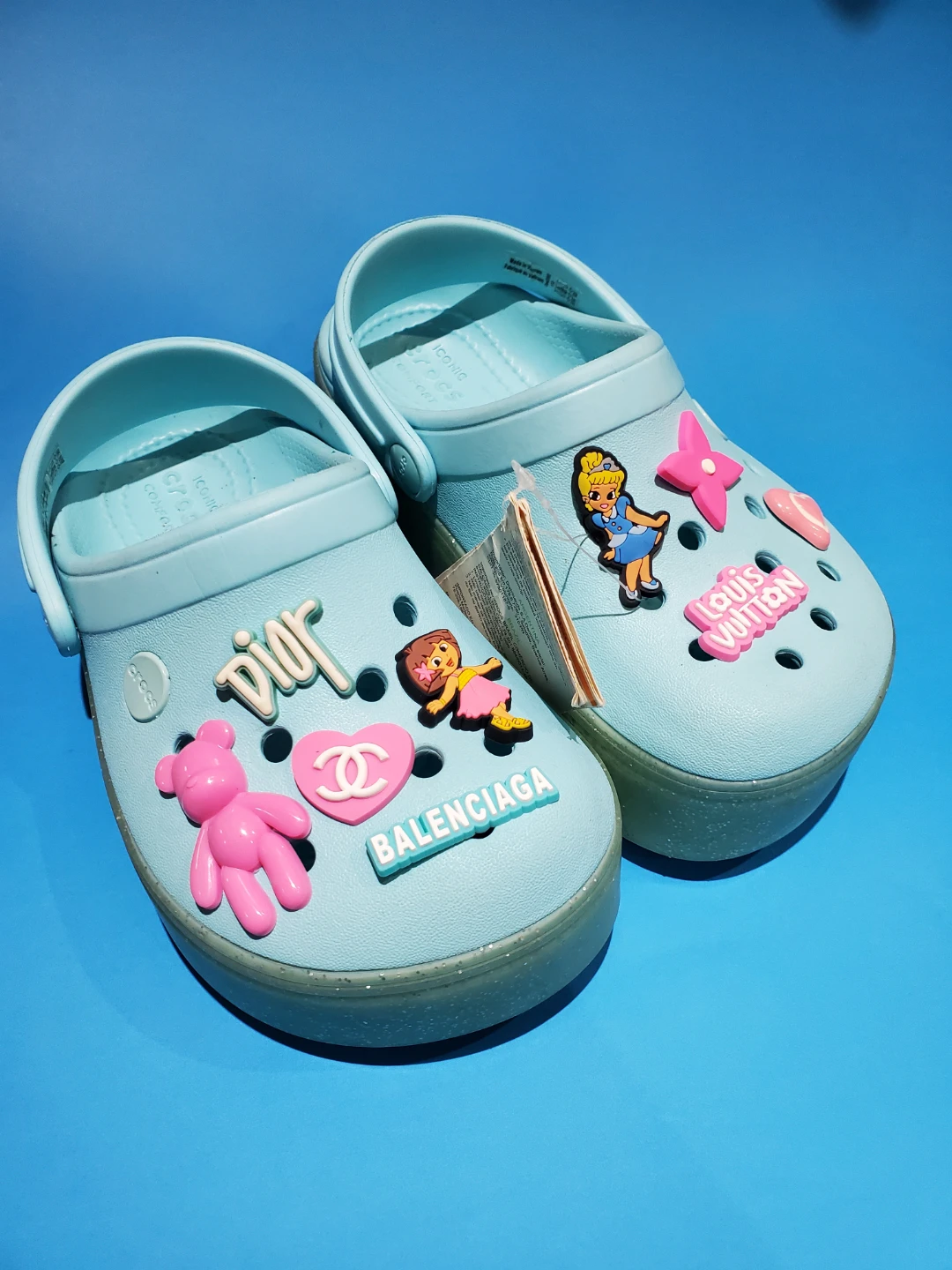 New kids platform crocs with charms - photo 2