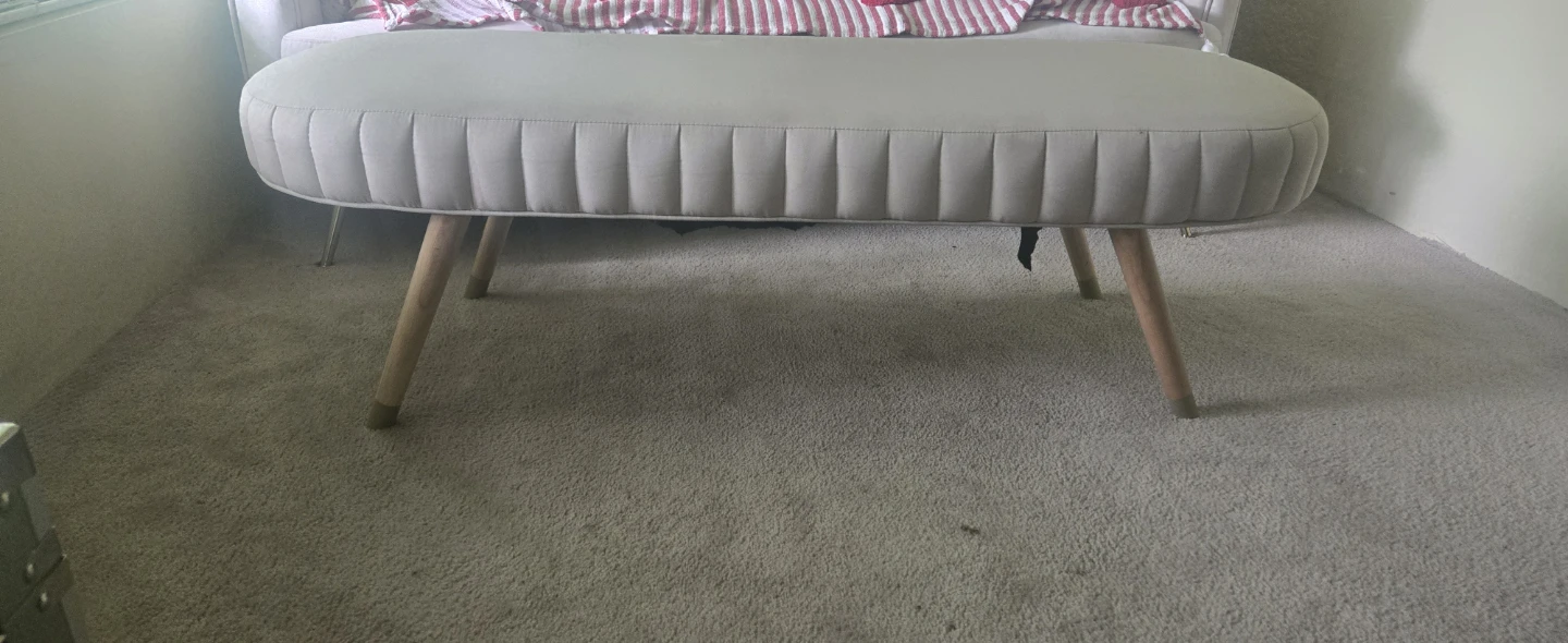 PINK Velvet Loveseat and Bench - photo 2