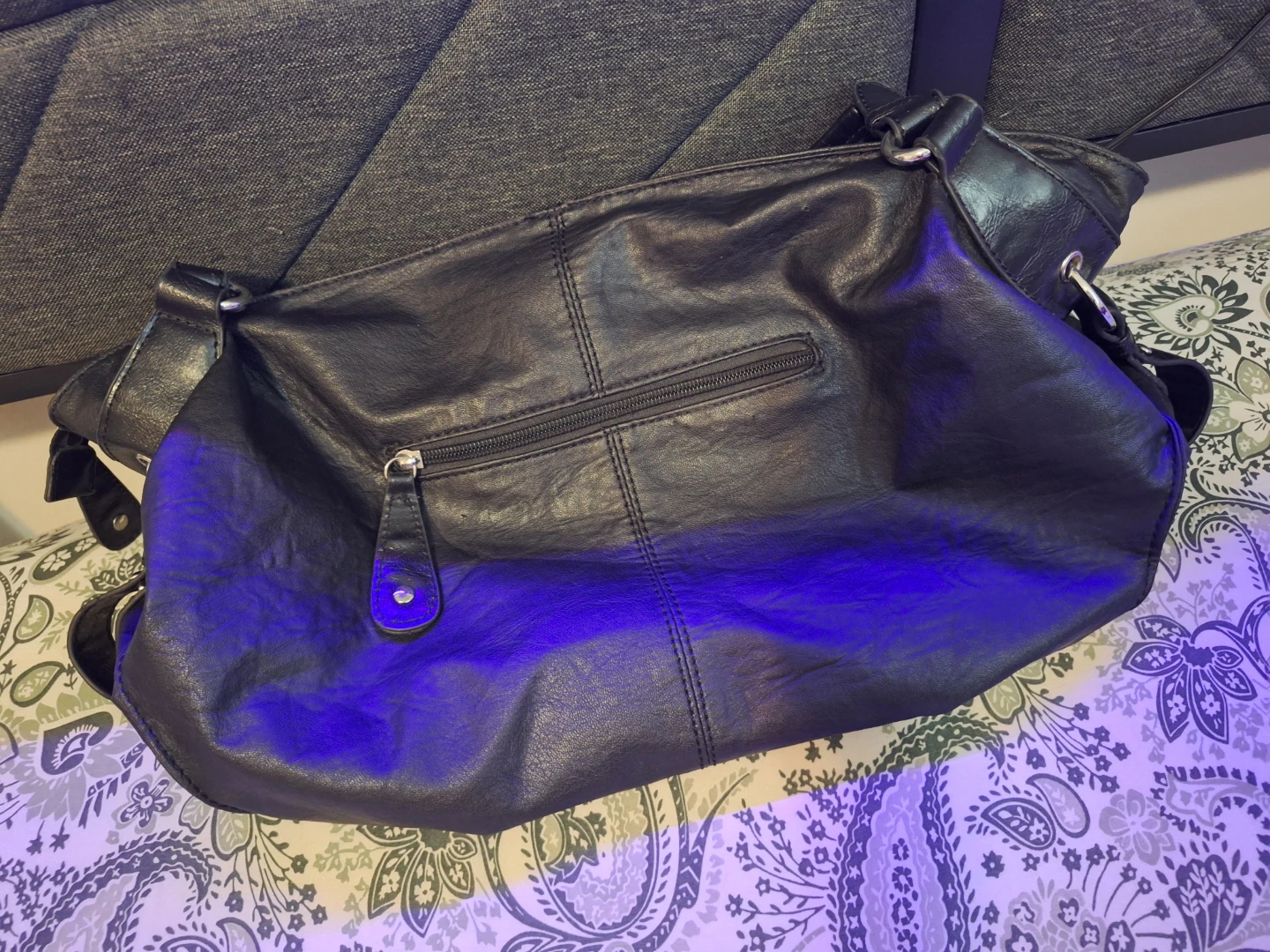 Betty Boop Black Faux Leather Bag (Rare) - photo 5