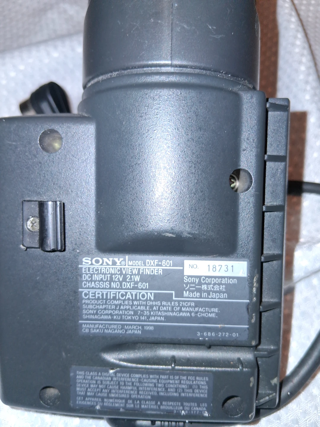 Sony DXF-601 Electronic Viewfinder - photo 5