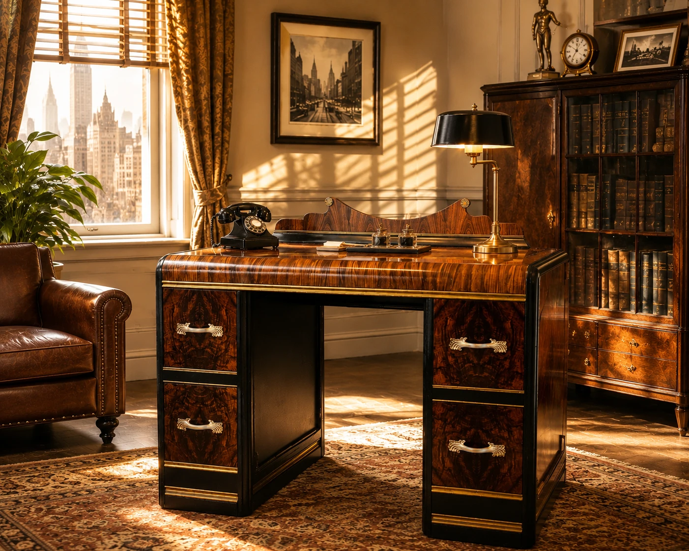 Refurbished Vintage Waterfall Desk - photo 2