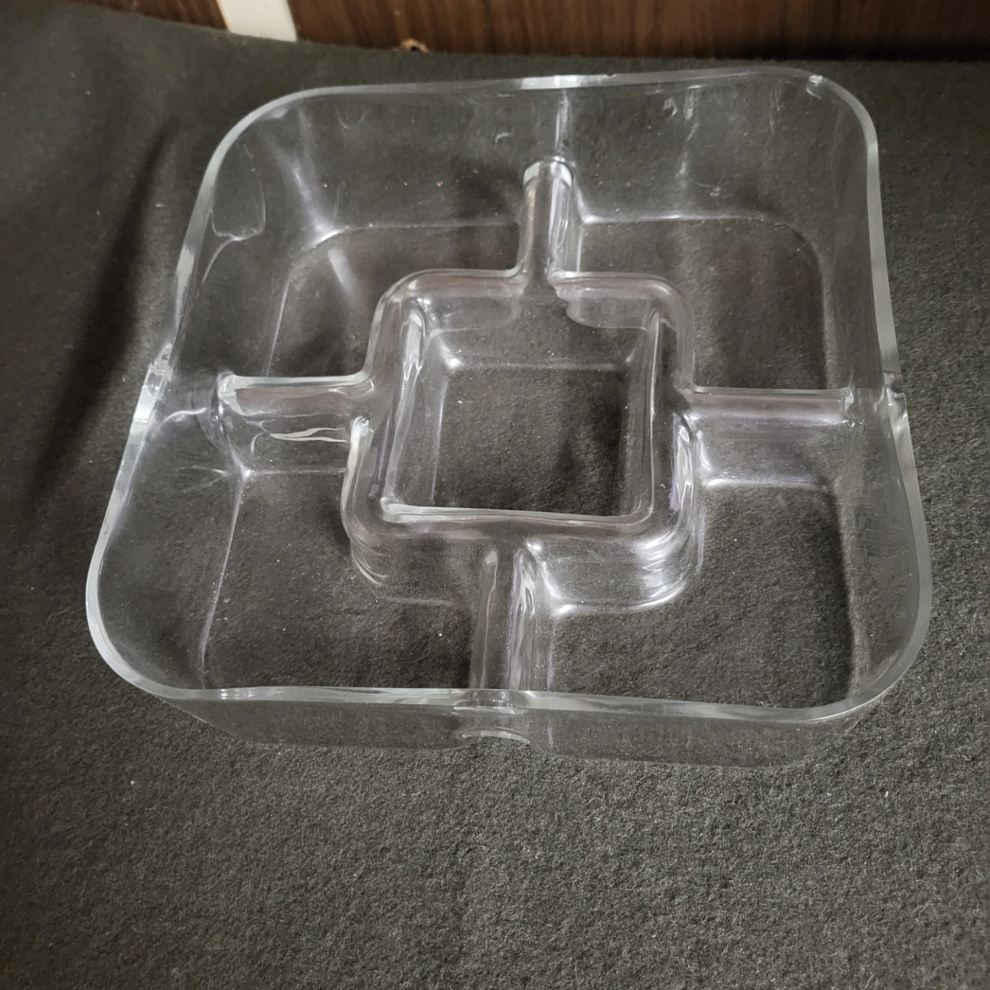 Clear Glass 5-Compartment Serving Dish
