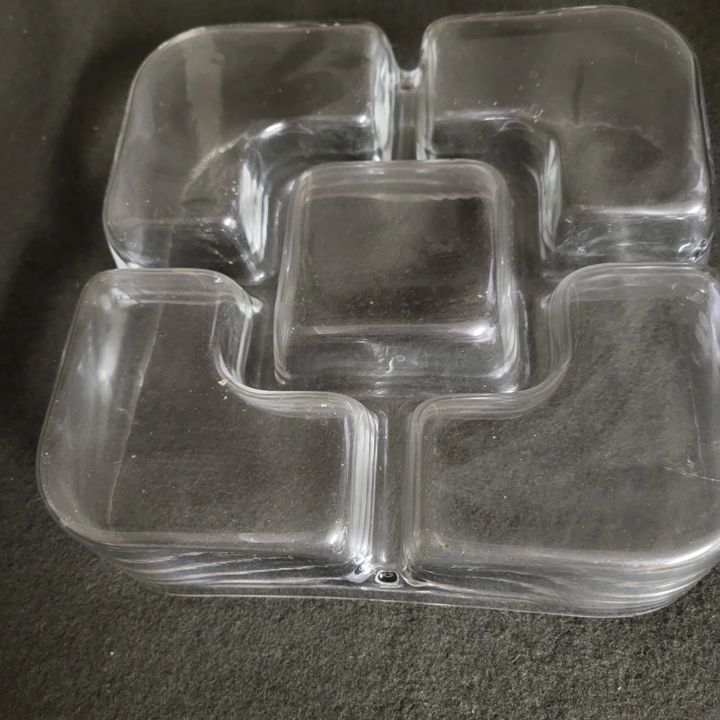 Clear Glass 5-Compartment Serving Dish - photo 2