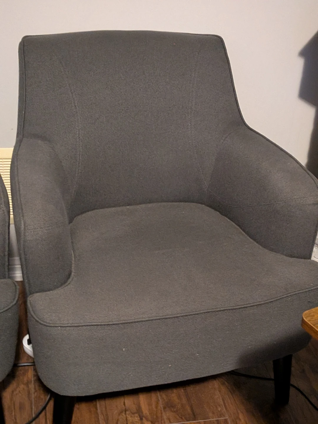 Dark Grey Accent Chairs x2 - photo 3