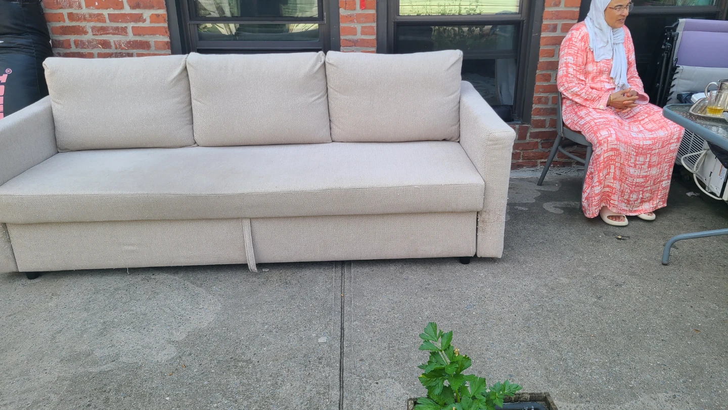Cream Sofa Bed - photo 2