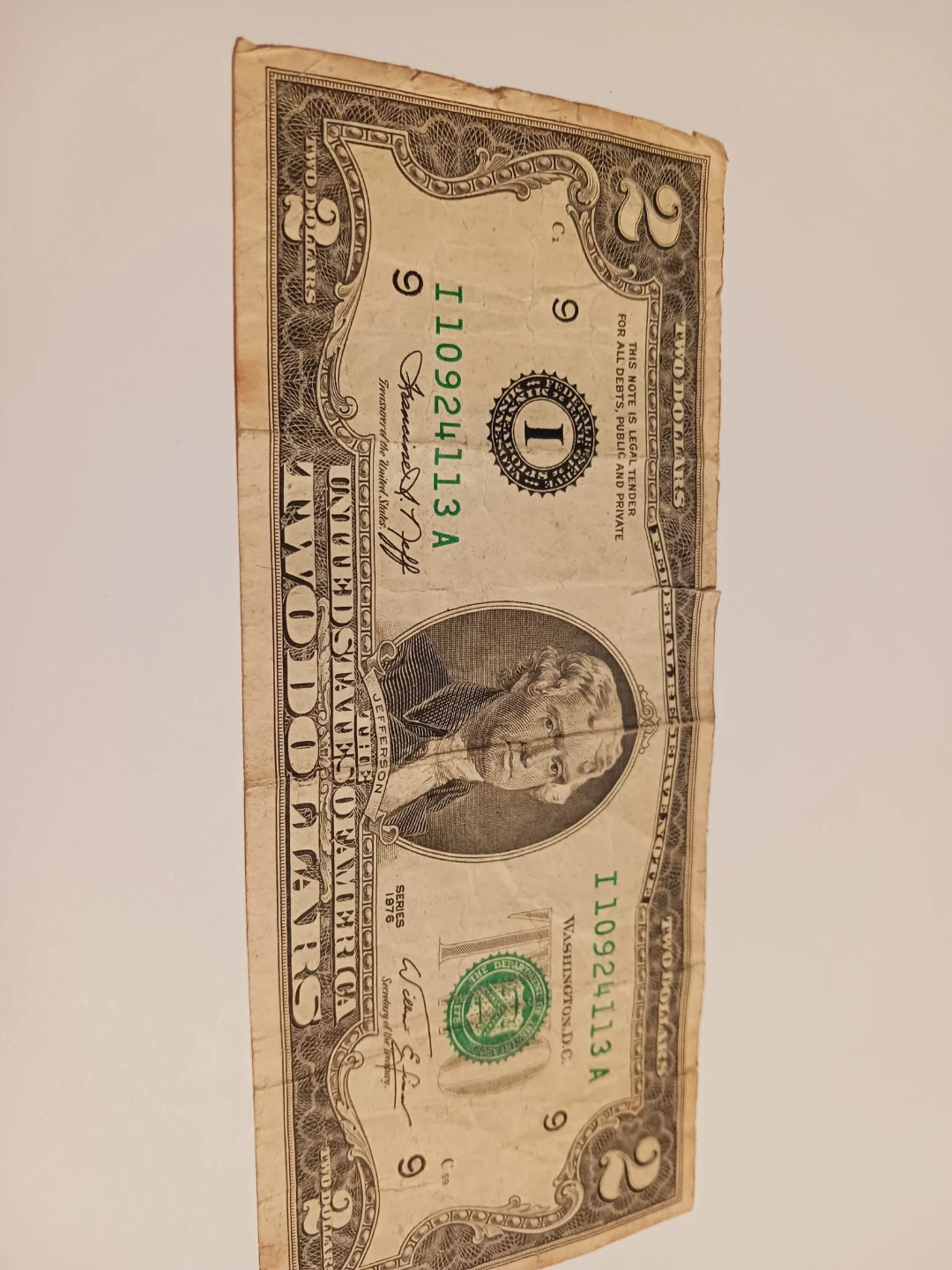 Collectible 1976. Two Dollar Banknote Series I - photo 3
