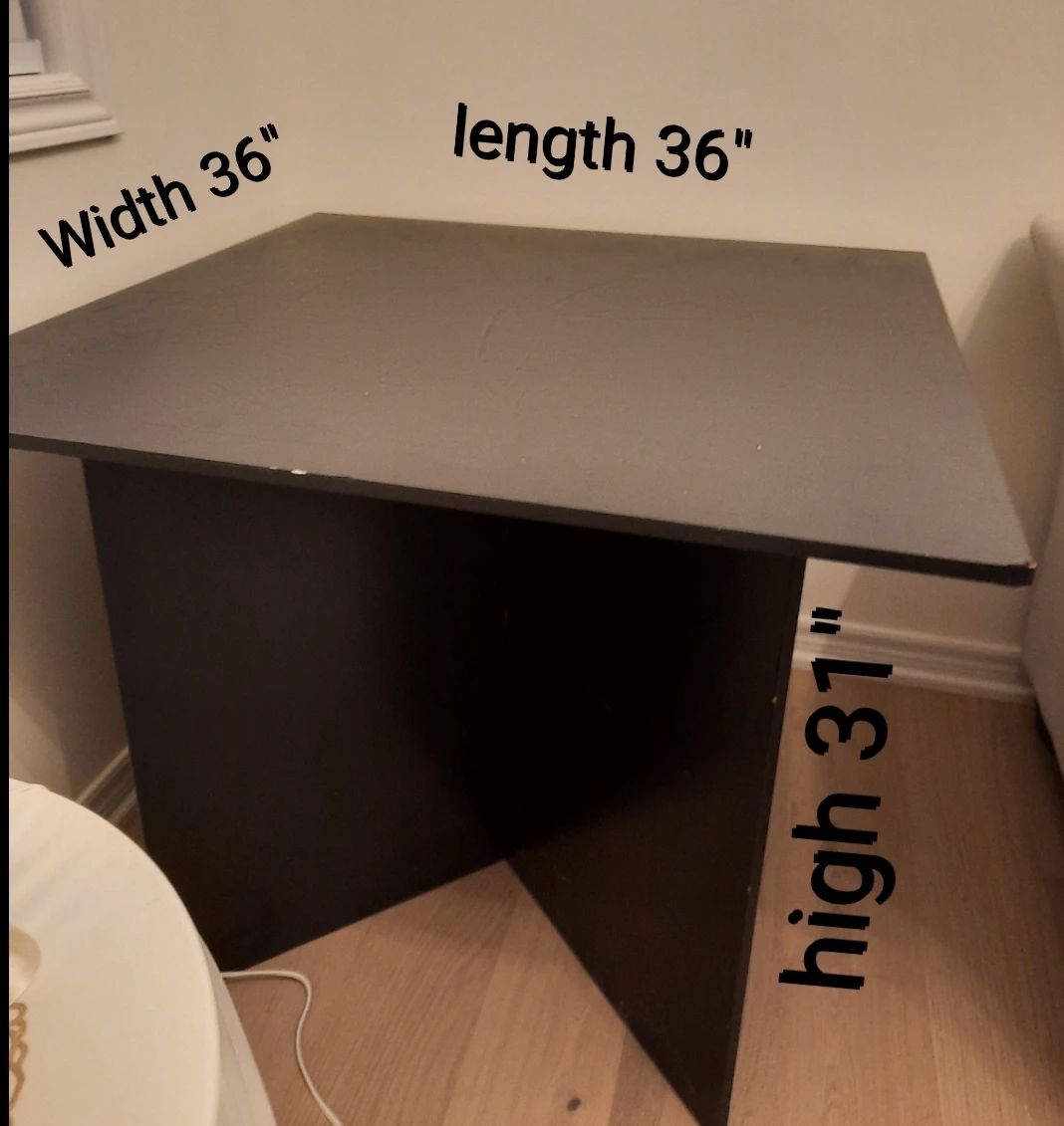Black Square foldable Table