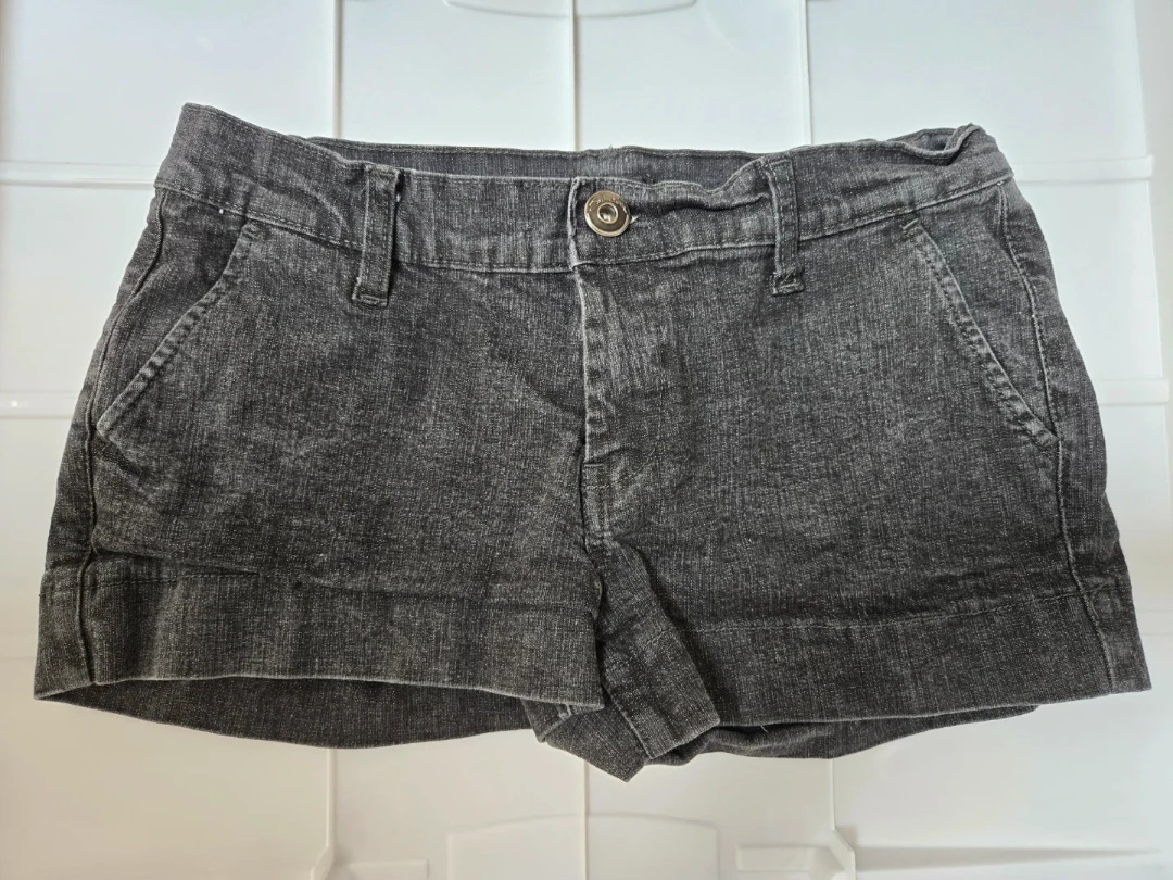 Grey Denim Shorts - Small